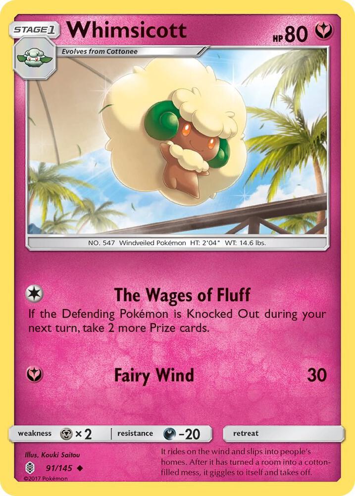 Pokemon Whimsicott 91/145 Guardians Rising