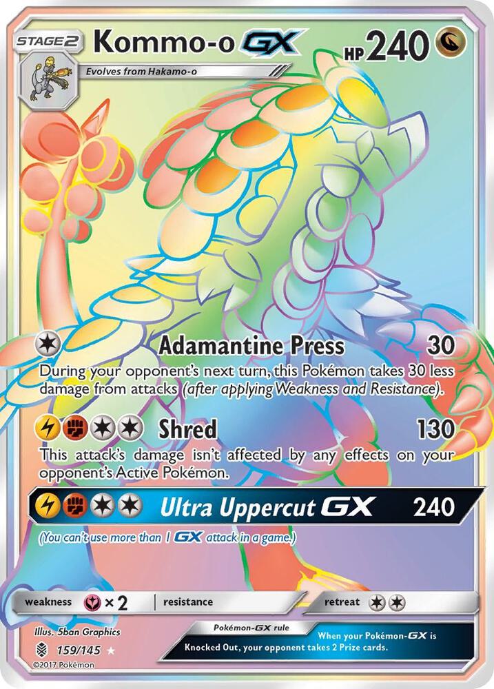 Pokemon Kommo-o GX 159/145 Guardians Rising