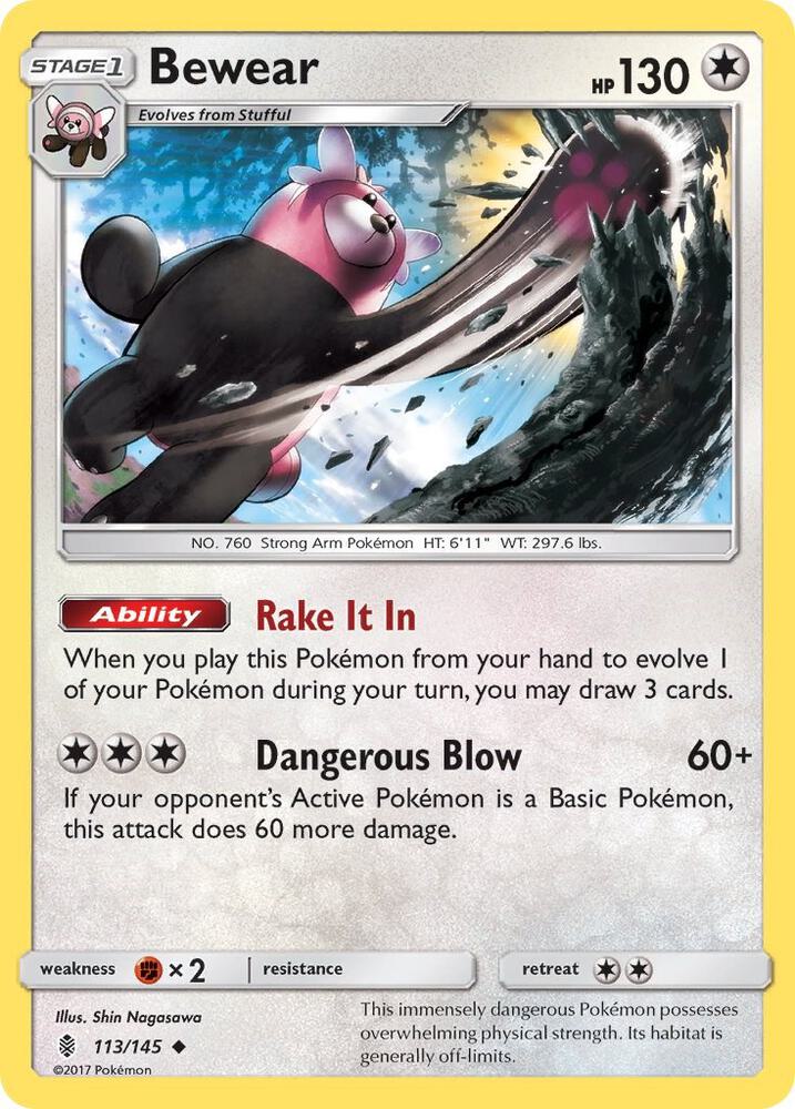 Pokemon Bewear 113/145 Guardians Rising