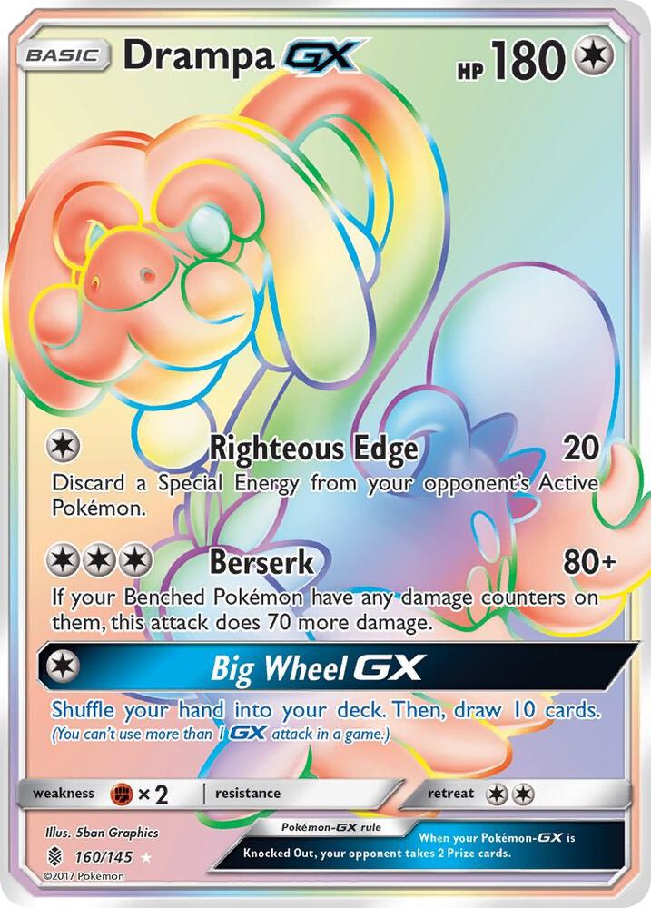 Pokemon Drampa GX 160/145 Guardians Rising