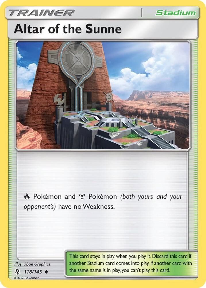 Pokemon Altar of the Sunne 118/145 Guardians Rising