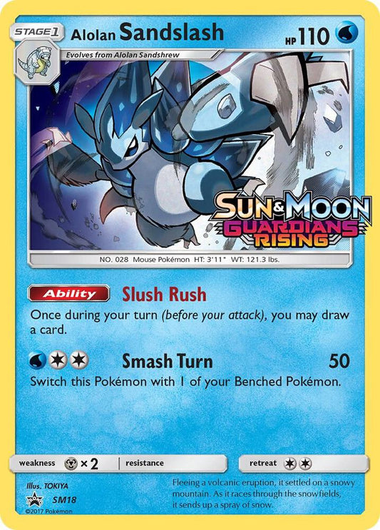 Pokemon Alolan Sandslash SM18 SM Black Star Promos