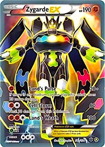 Pokemon Zygarde EX 54a/124 Yellow A Alternate Art
