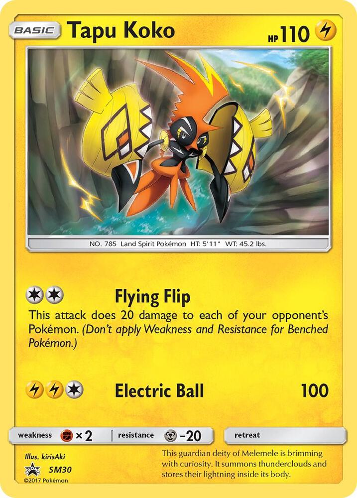 Pokemon Tapu Koko SM30 SM Black Star Promos