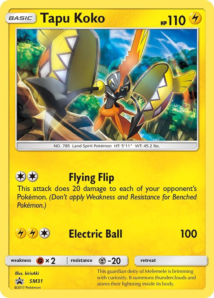 Pokemon Tapu Koko SM31 SM Black Star Promos