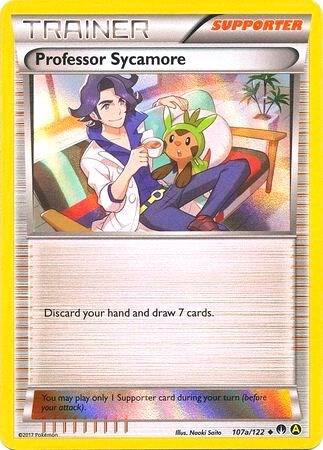 Pokemon Professor Sycamore 107a/122 Yellow A Alternate Art