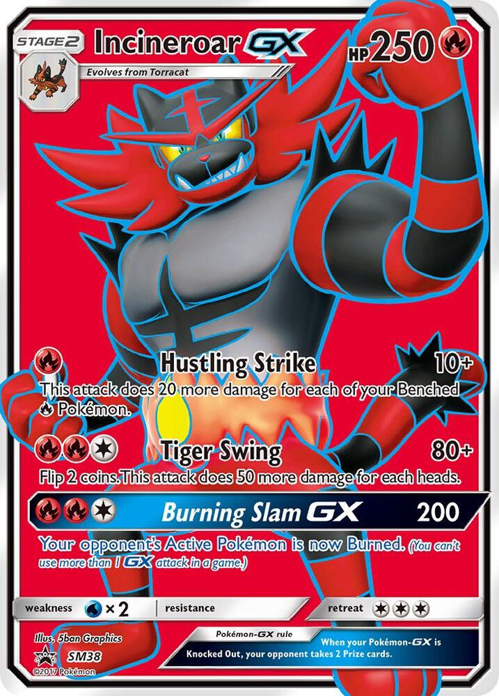 Pokemon Incineroar GX SM38 SM Black Star Promos