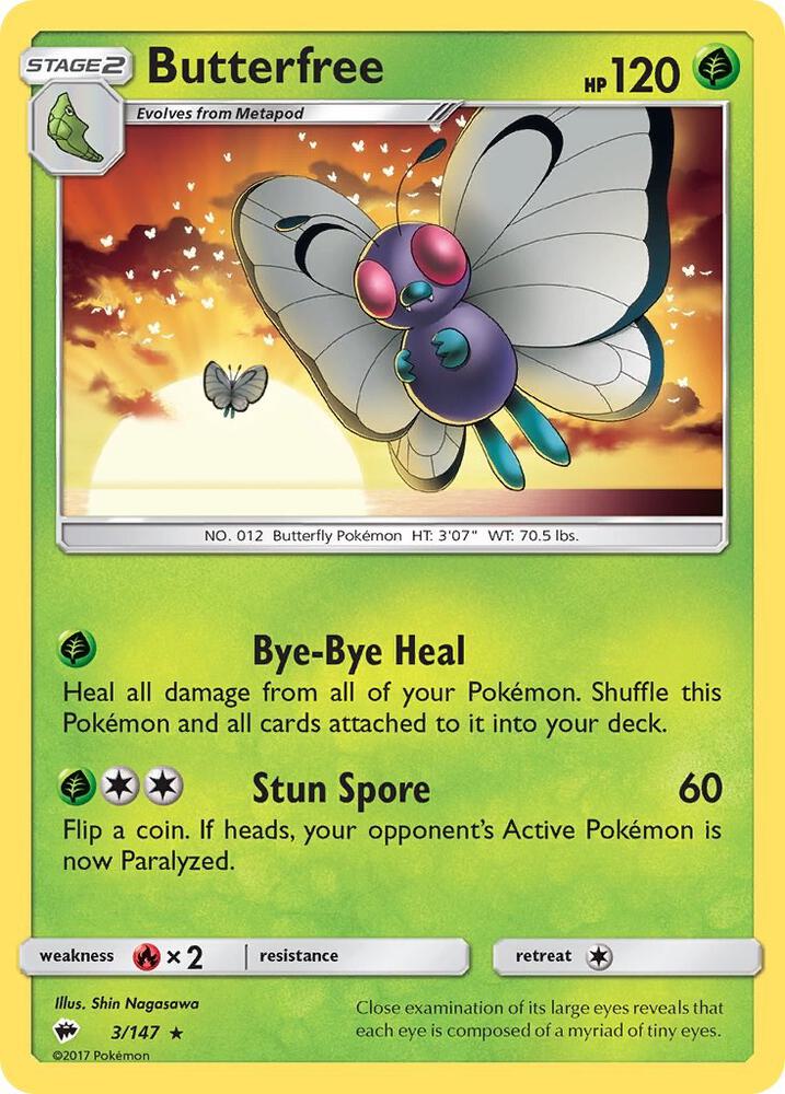Pokemon Butterfree 3/147 Burning Shadows
