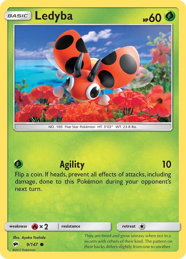 Pokemon Ledyba 9/147 Burning Shadows