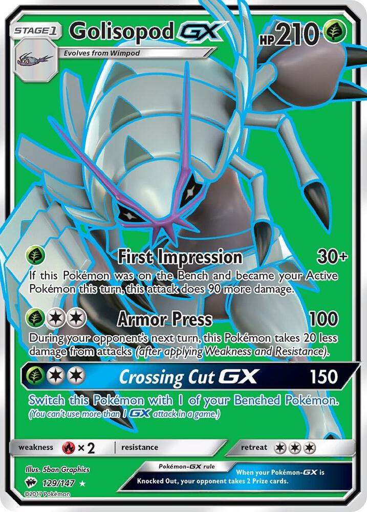 Pokemon Golisopod GX 129/147 Burning Shadows