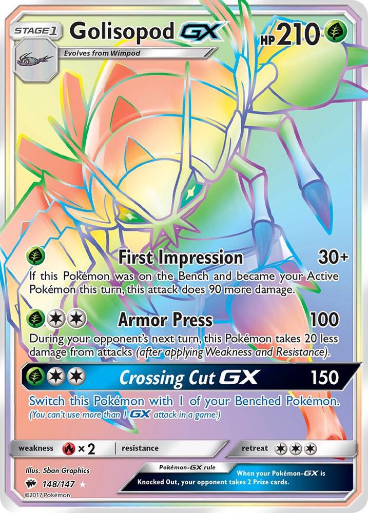 Pokemon Golisopod GX 148/147 Burning Shadows