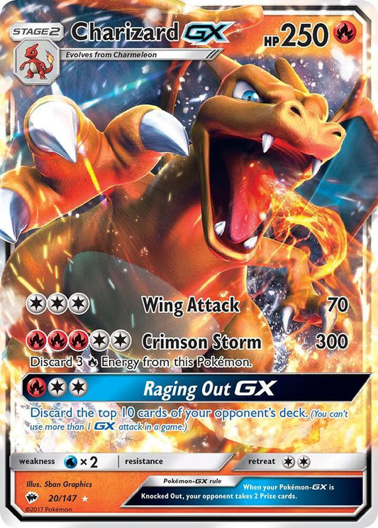 Pokemon Charizard GX 20/147 Burning Shadows
