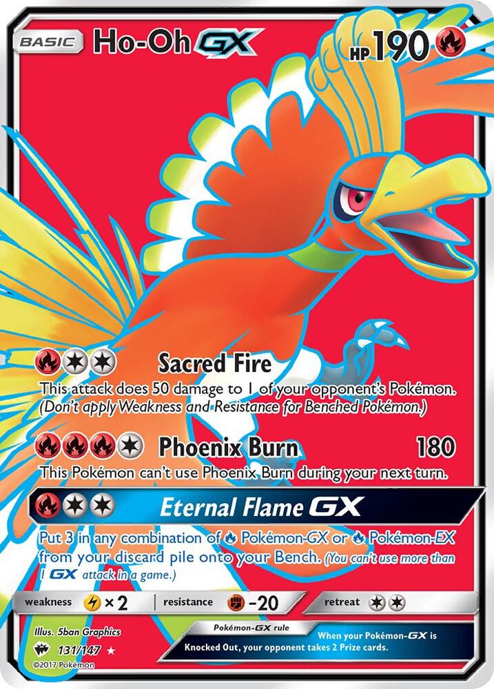 Pokemon Ho-Oh GX 131/147 Burning Shadows