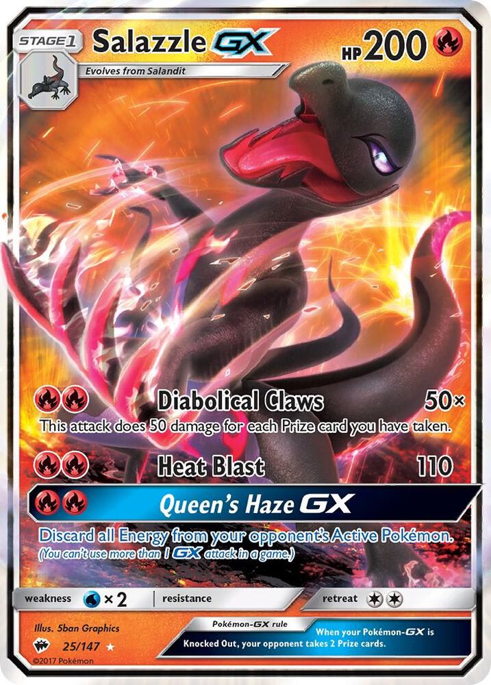 Pokemon Salazzle GX 25/147 Burning Shadows