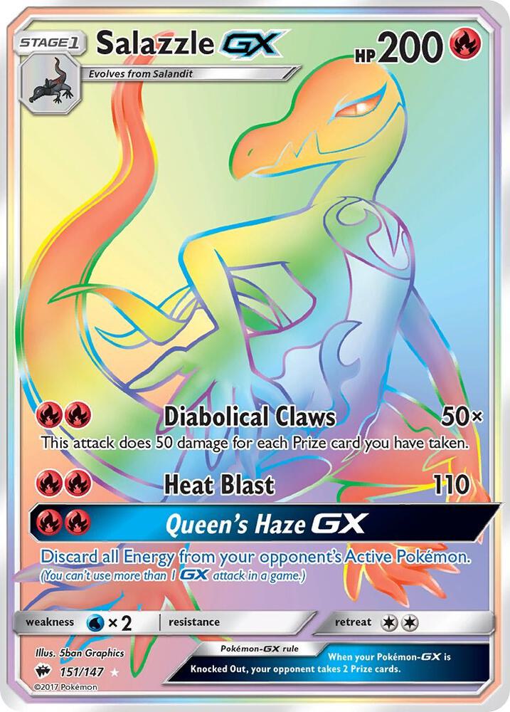 Pokemon Salazzle GX 151/147 Burning Shadows