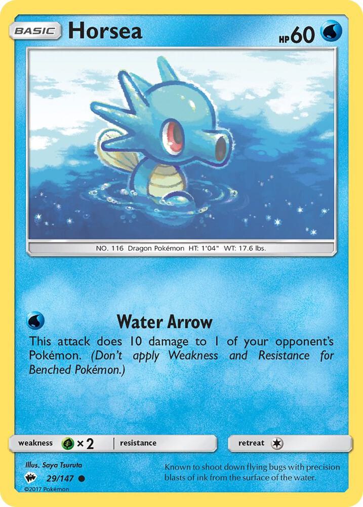Pokemon Horsea 29/147 Burning Shadows