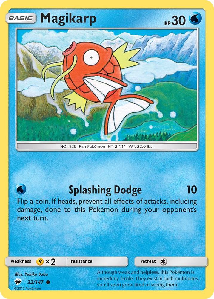 Pokemon Magikarp 32/147 Burning Shadows