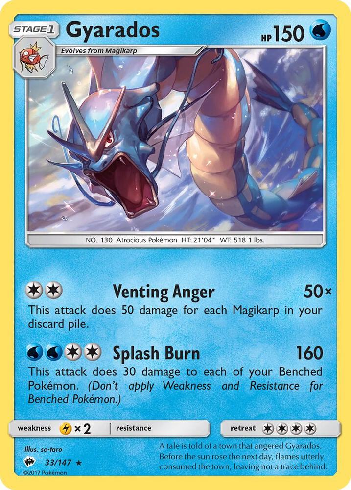 Pokemon Gyarados 33/147 Burning Shadows