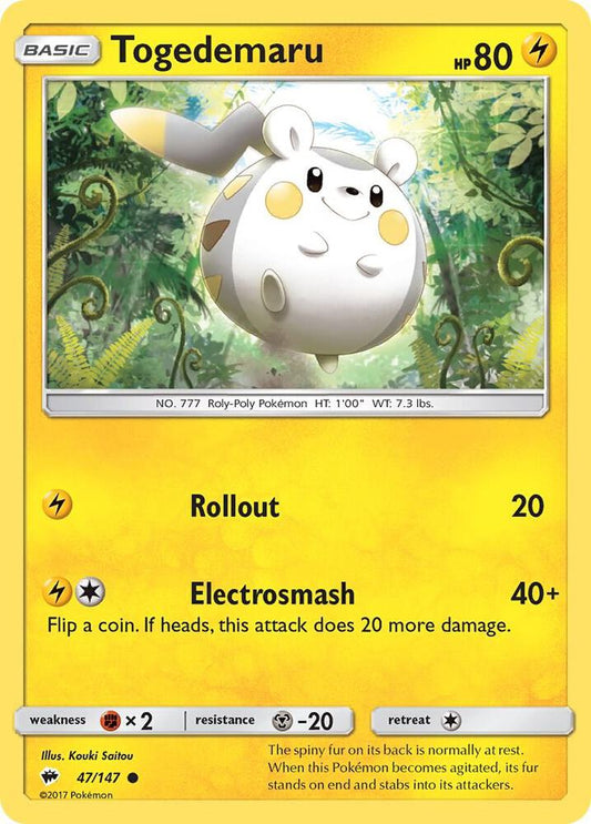Pokemon Togedemaru 47/147 Burning Shadows