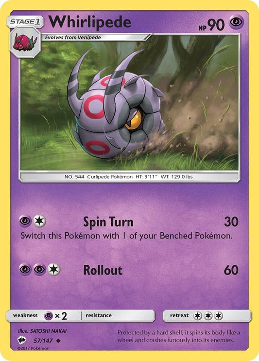 Pokemon Whirlipede 57/147 Burning Shadows