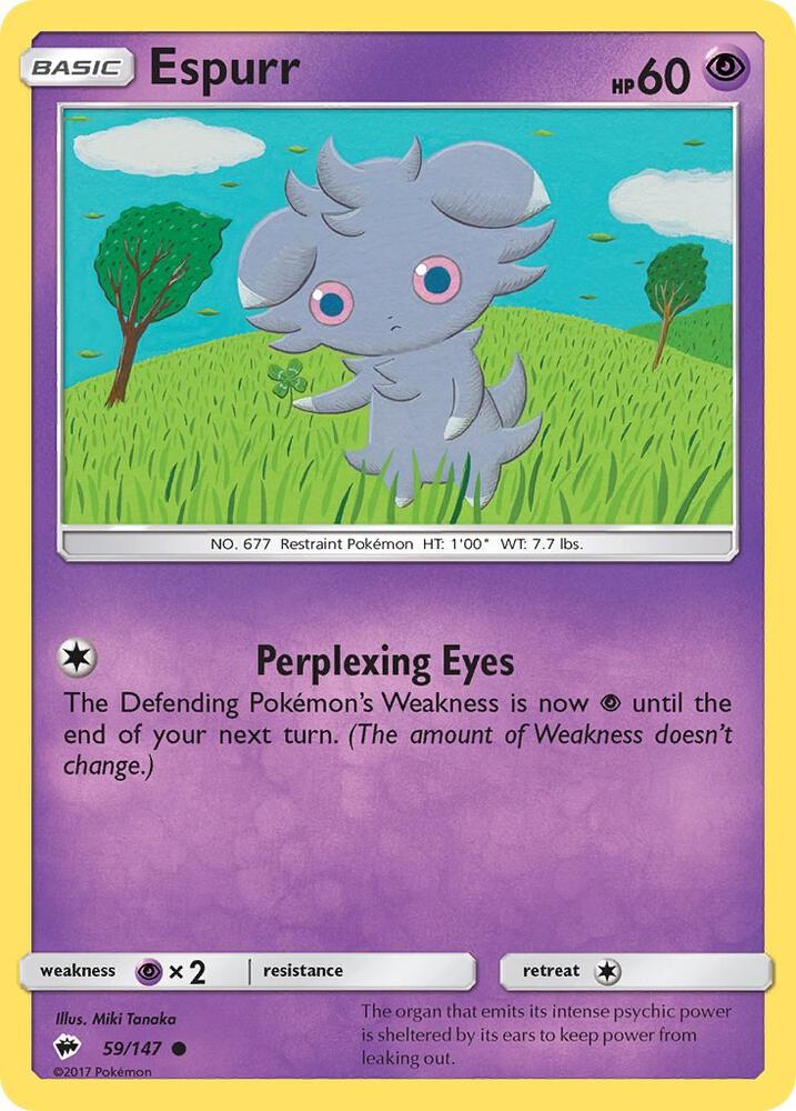 Pokemon Espurr 59/147 Burning Shadows
