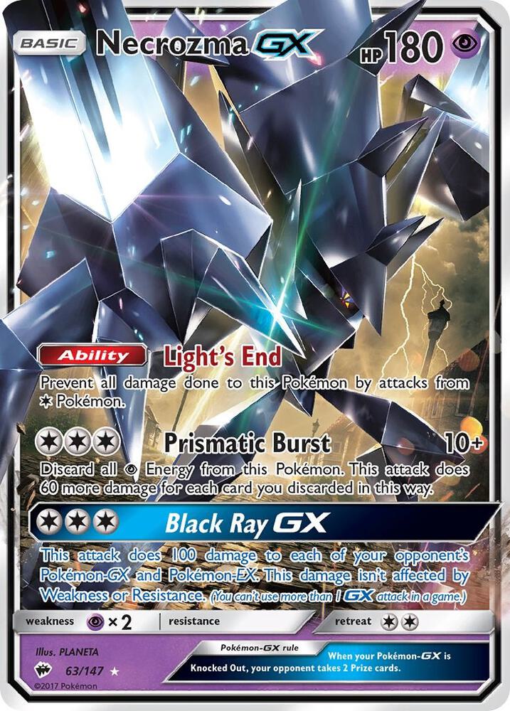 Pokemon Necrozma GX 63/147 Burning Shadows