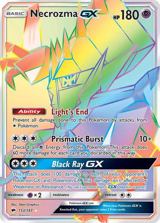 Pokemon Necrozma GX 153/147 Burning Shadows