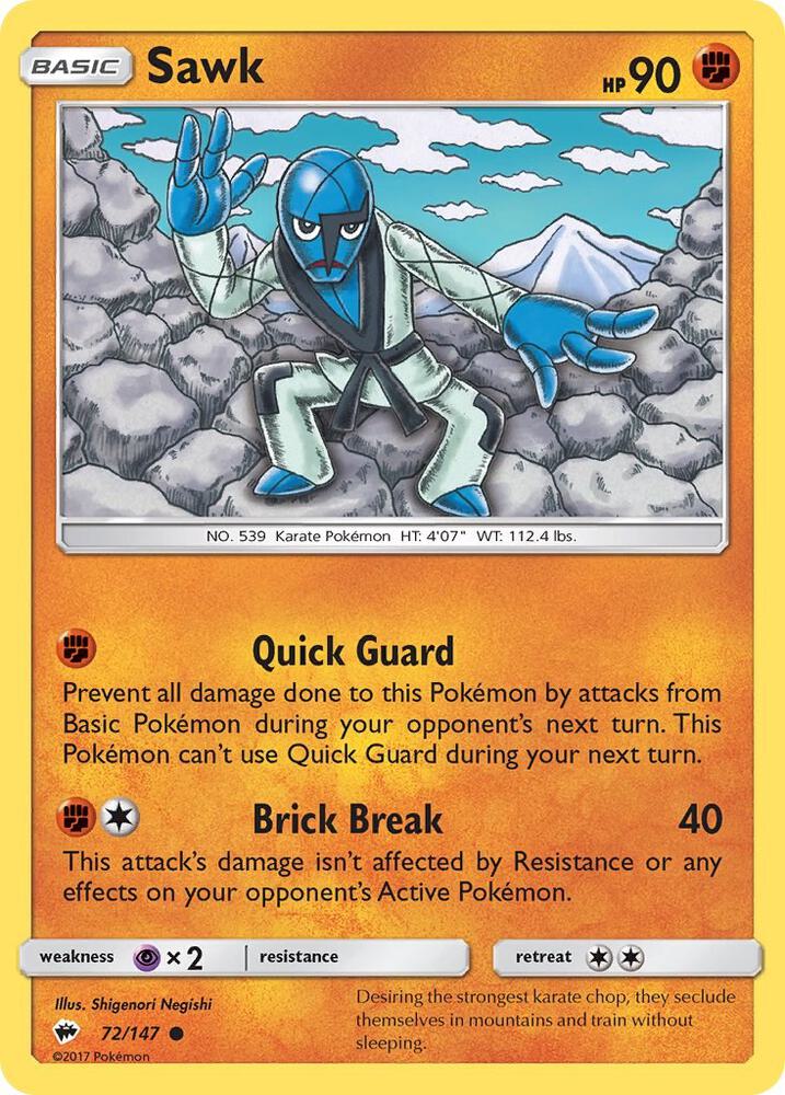 Pokemon Sawk 72/147 Burning Shadows
