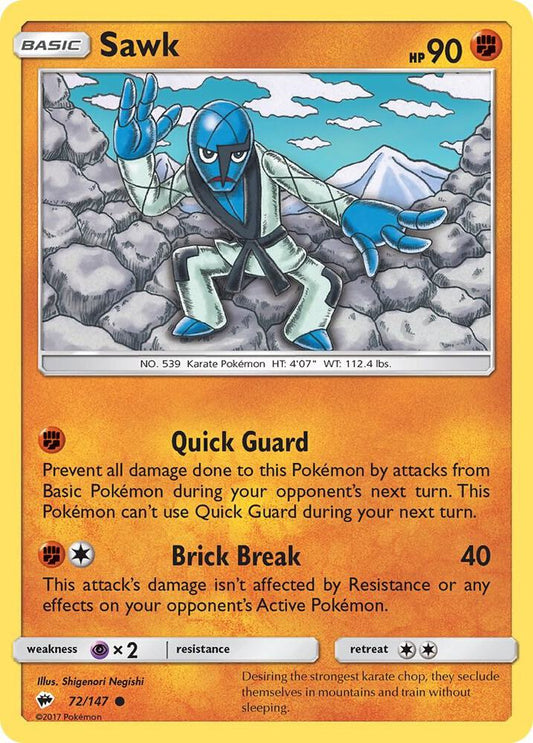 Pokemon Sawk 72/147 Burning Shadows