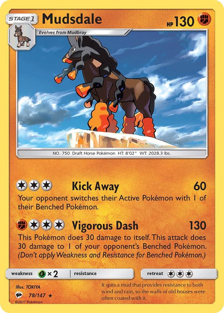 Pokemon Mudsdale 78/147 Burning Shadows
