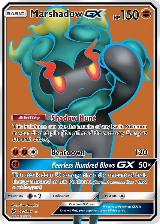 Pokemon Marshadow GX 137/147 Burning Shadows