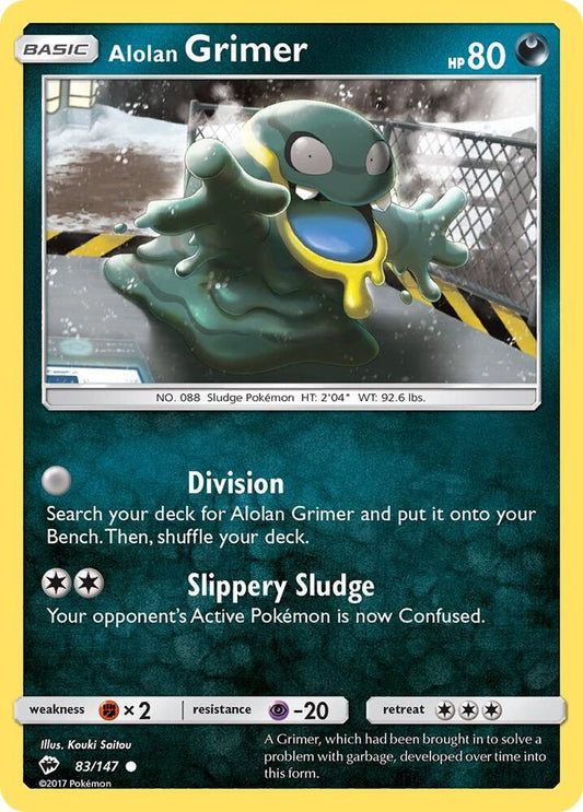 Pokemon Alolan Grimer 83/147 Burning Shadows