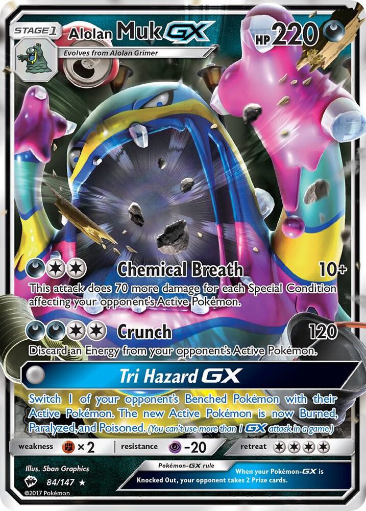 Pokemon Alolan Muk GX 84/147 Burning Shadows