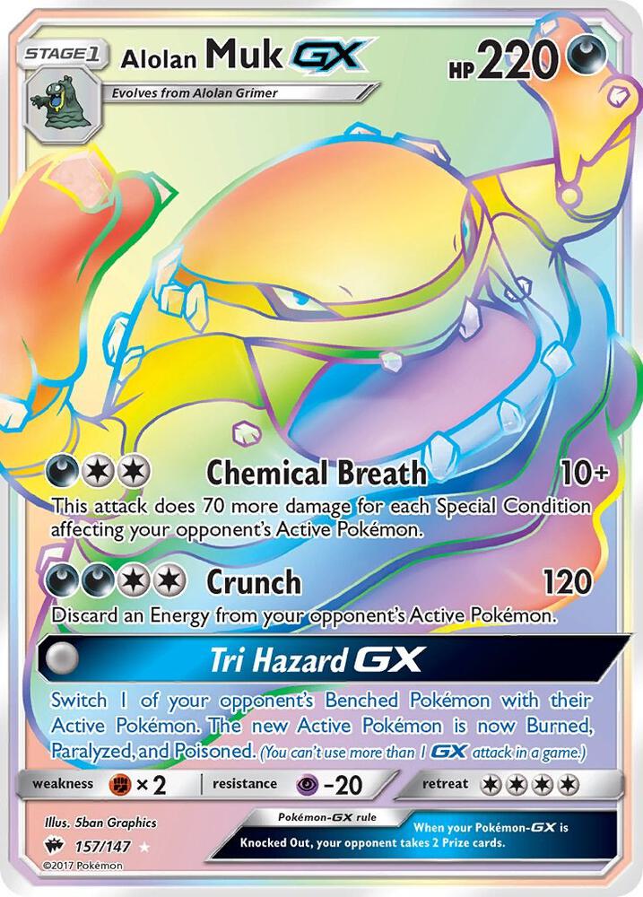 Pokemon Alolan Muk GX 157/147 Burning Shadows