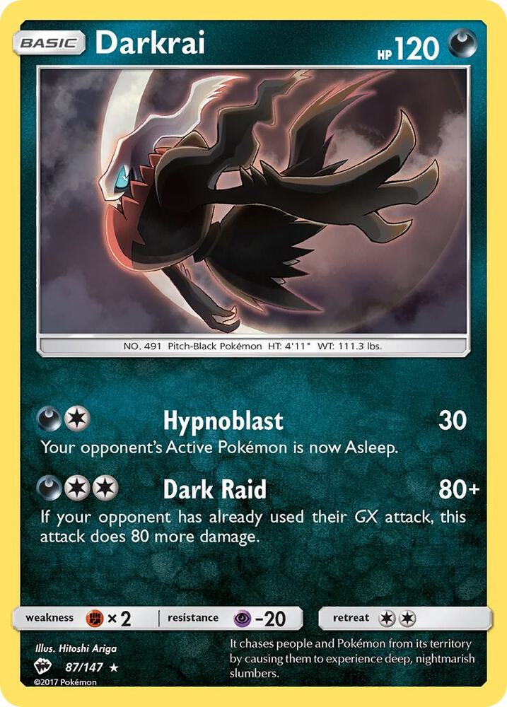 Pokemon Darkrai 87/147 Burning Shadows