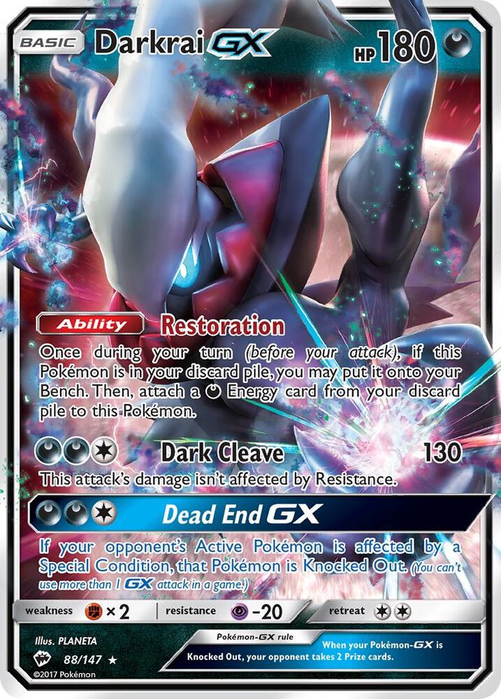 Pokemon Darkrai GX 88/147 Burning Shadows