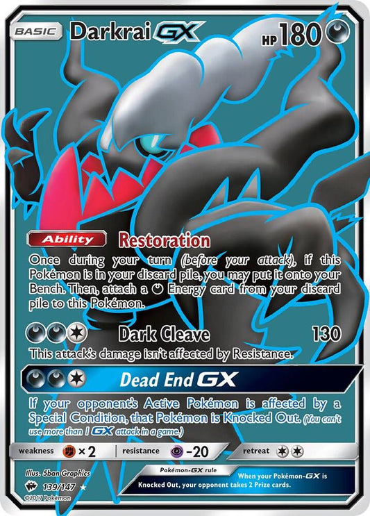 Pokemon Darkrai GX 139/147 Burning Shadows