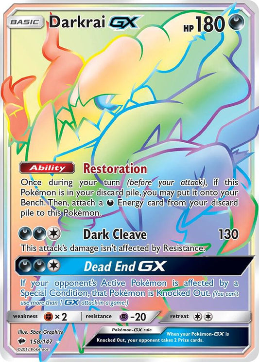 Pokemon Darkrai GX 158/147 Burning Shadows