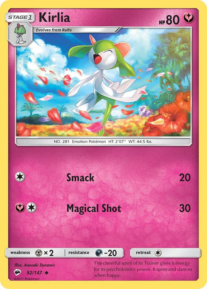 Pokemon Kirlia 92/147 Burning Shadows