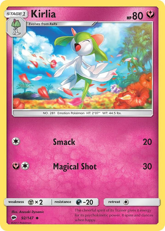 Pokemon Kirlia 92/147 Burning Shadows