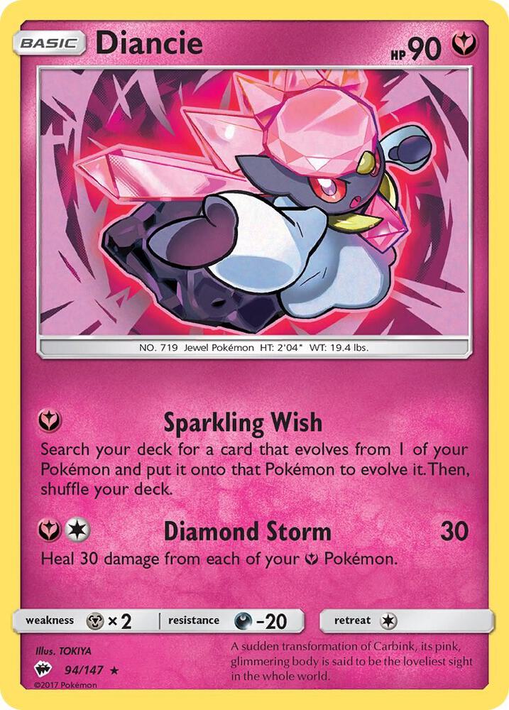 Pokemon Diancie 94/147 Burning Shadows