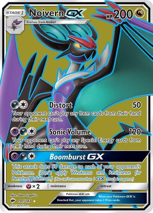 Pokemon Noivern GX 141/147 Burning Shadows