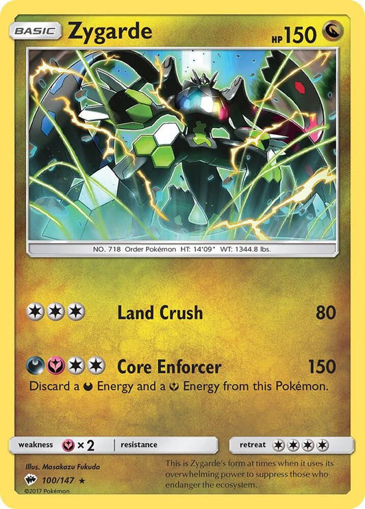 Pokemon Zygarde 100/147 Burning Shadows