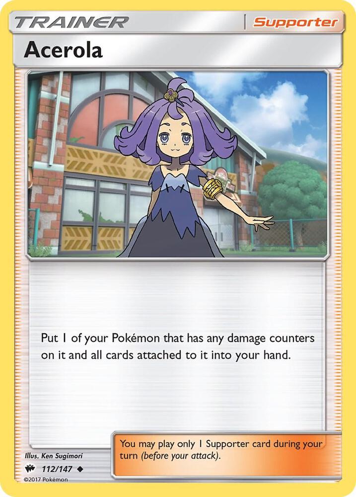Pokemon Acerola 112/147 Burning Shadows
