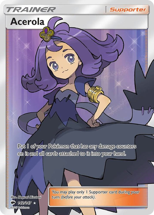 Pokemon Acerola 142/147 Burning Shadows