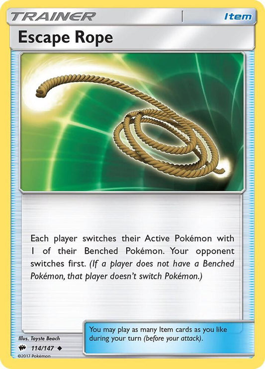 Pokemon Escape Rope 114/147 Burning Shadows