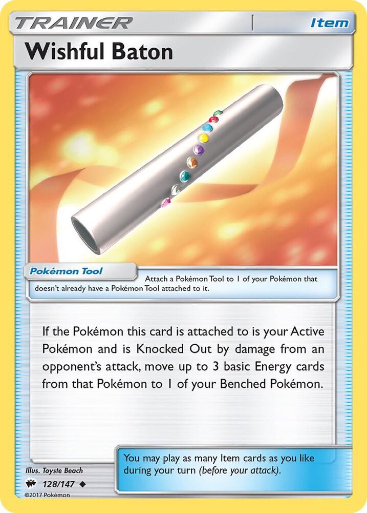 Pokemon Wishful Baton 128/147 Burning Shadows