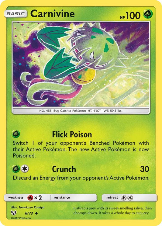 Pokemon Carnivine 6/73 Shining Legends