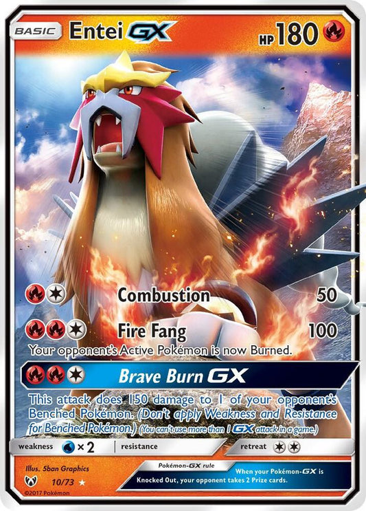 Pokemon Entei GX 10/73 Shining Legends