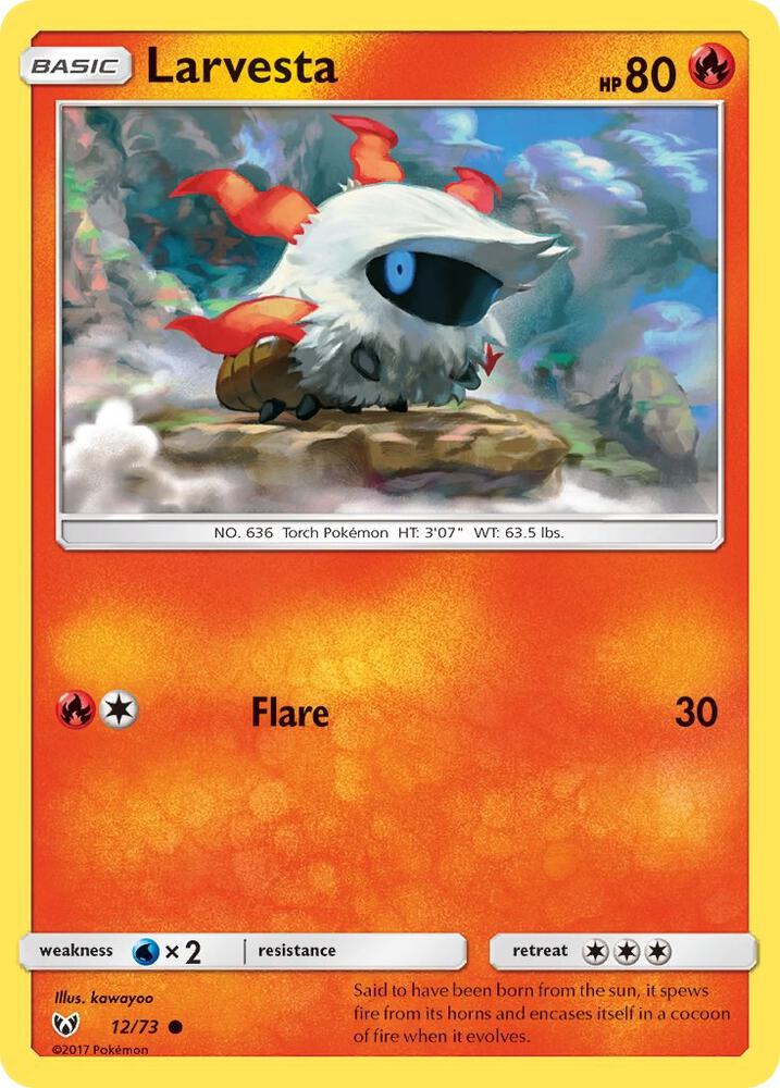 Pokemon Larvesta 12/73 Shining Legends